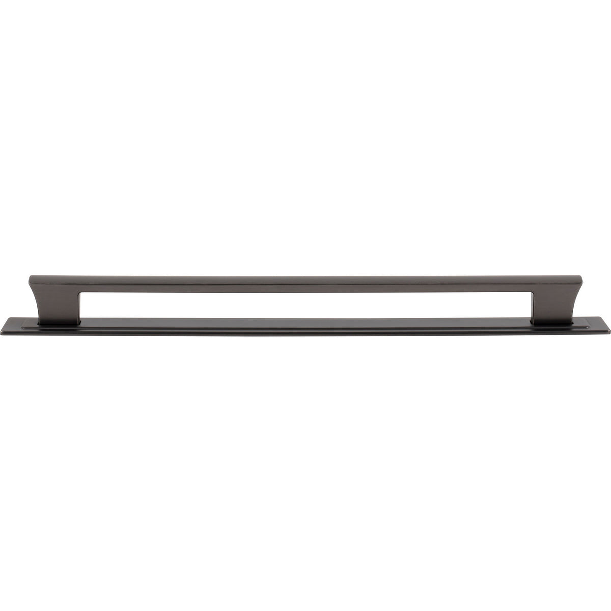Atlas A6007-SL: 12" cc Zander Bar Cabinet Pull w/Backplate - Slate