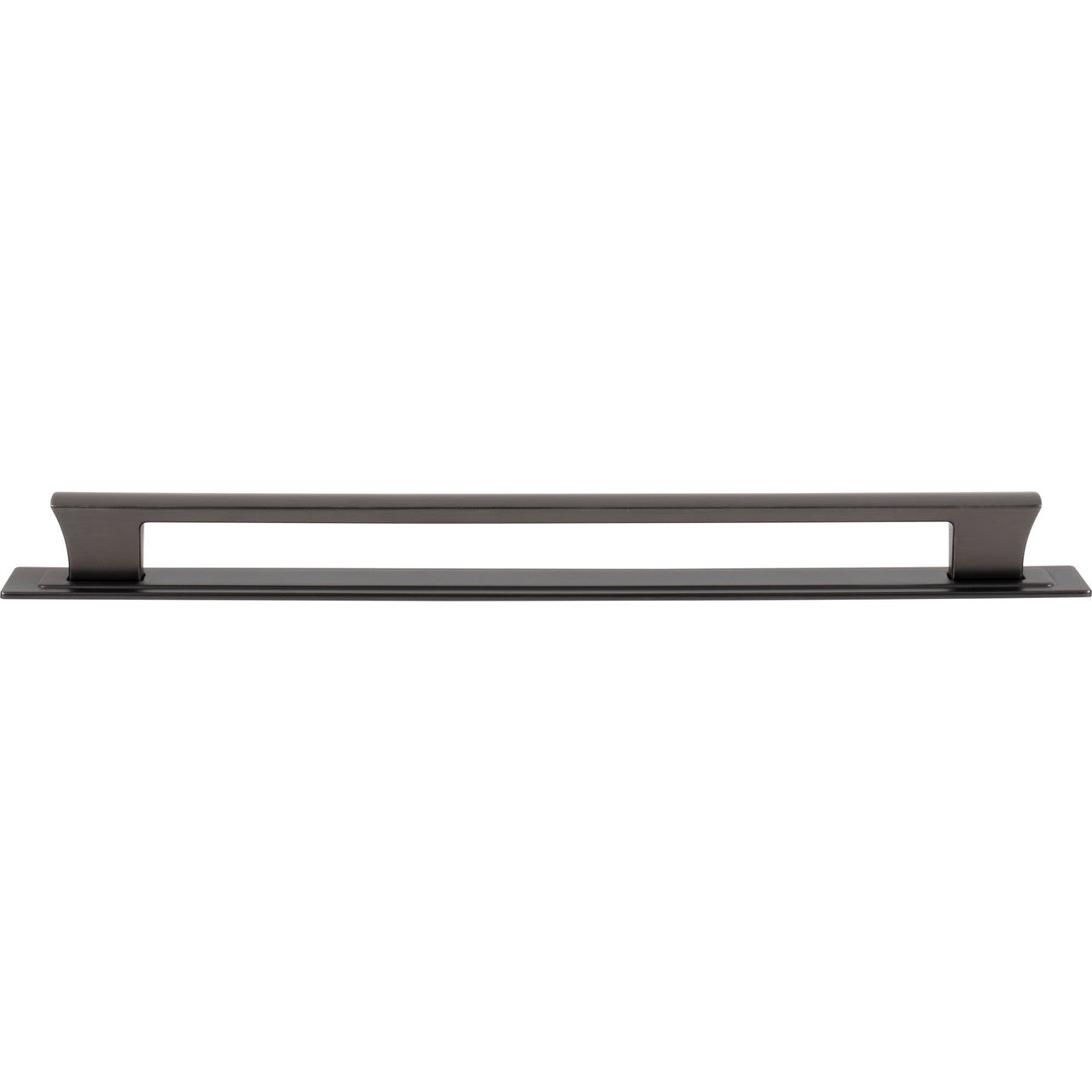 Atlas A6007-SL: 12" cc Zander Bar Cabinet Pull w/Backplate - Slate