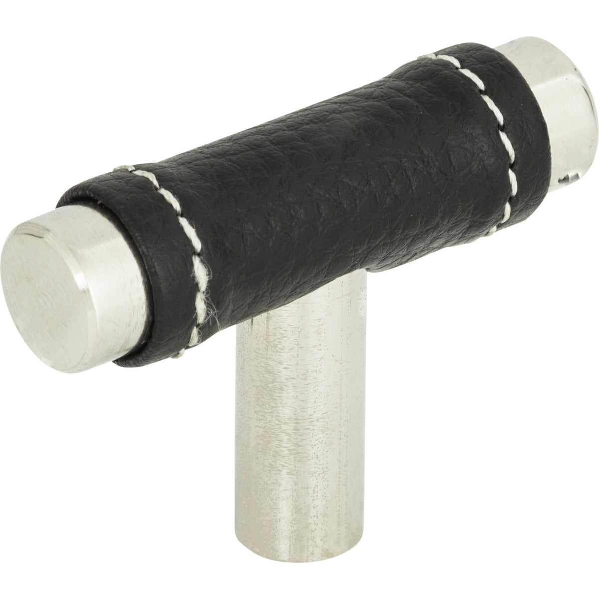 Atlas 288-BL-CH: 1-7/8" Zanzibar T-Bar Cabinet Knob - Black/Polished Chrome