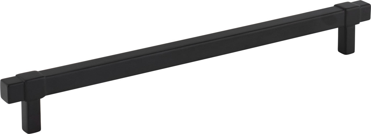 Jeffrey Alexander 293-224MB: 224mm cc Zane Cabinet Pull - Matte Black