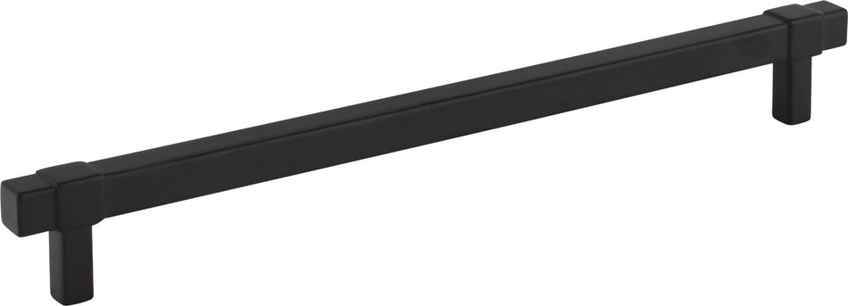 Jeffrey Alexander 293-224MB: 224mm cc Zane Cabinet Pull - Matte Black
