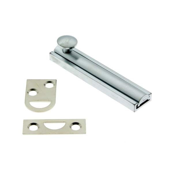 IDH Brass 11043-26D: 3" Classic Solid Brass Surface Bolt - Satin Chrome
