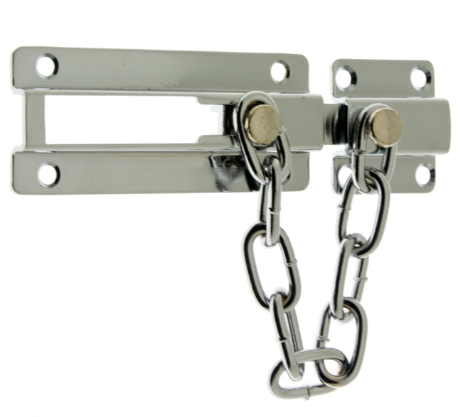 IDH Brass 11049-026: 3-1/2" Chain Bolt Guard - Polished Chrome