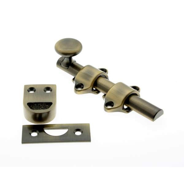 IDH Brass 11270-005: 4-1/4" Solid Brass Dutch Door Bolt - Antique Brass