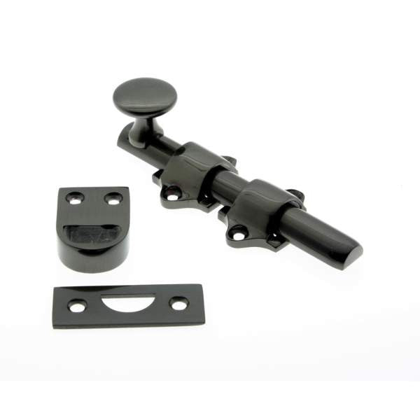 IDH Brass 11270-019: 4-1/4" Solid Brass Dutch Door Bolt - Matte Black