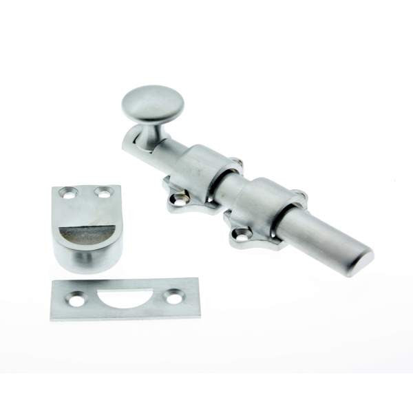 IDH Brass 11270-26D: 4-1/4" Solid Brass Dutch Door Bolt - Satin Chrome