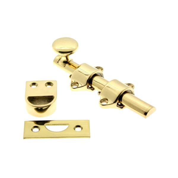 IDH Brass 11270-3NL: 4-1/4" Brass Dutch Door Bolt - Unlacquered Polished Brass