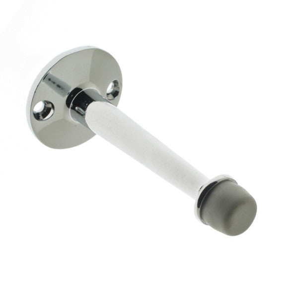 IDH Brass 13004-026: 3-3/4" Solid Brass Door Stop - Polished Chrome