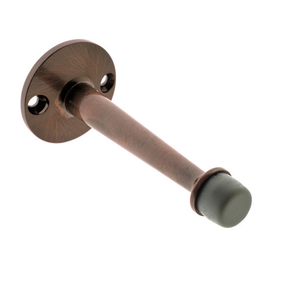IDH Brass 13004-08A: 3-3/4" Solid Brass Door Stop - Antique Copper
