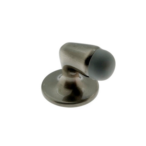 IDH Brass 13007-15A: 1-3/8" Gooseneck Mini Door Stop - Antique Nickel