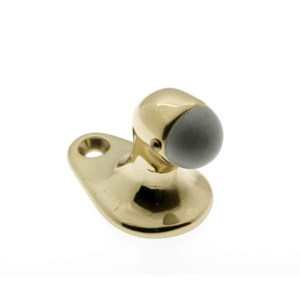 IDH Brass 13012-003: 2" Gooseneck Small Door Stop - Polished Brass