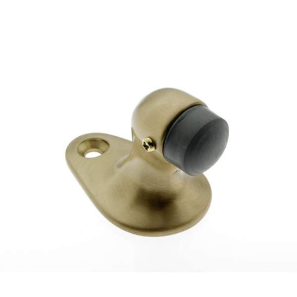 IDH Brass 13012-004: 2" Gooseneck Small Door Stop - Satin Brass