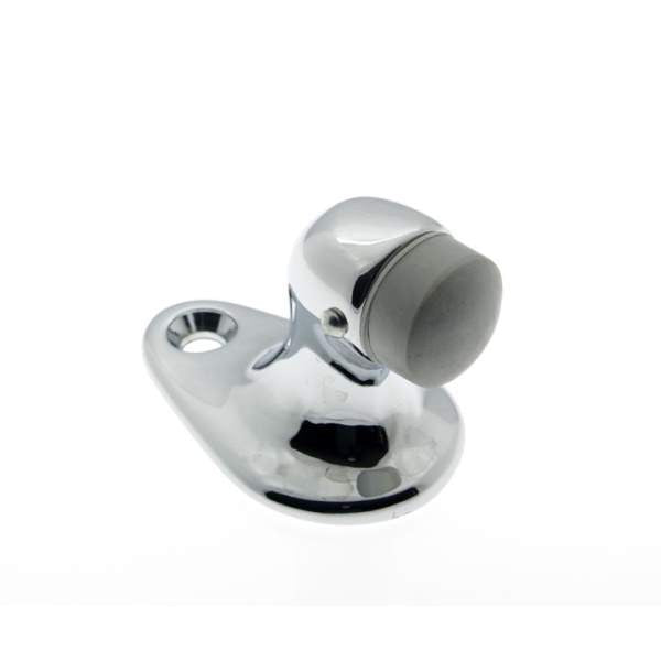 IDH Brass 13012-026: 2" Gooseneck Small Door Stop - Polished Chrome