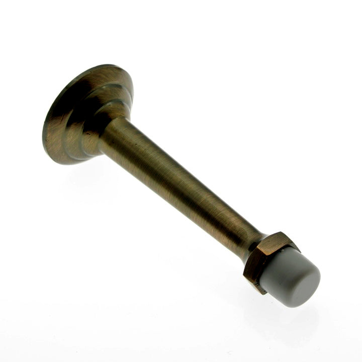IDH Brass 13013-005: 3-3/4" Door Stop w/Fancy Base - Antique Brass