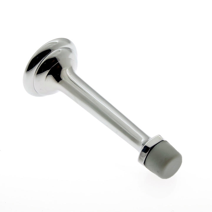 IDH Brass 13013-014: 3-3/4" Door Stop w/Fancy Base - Bright Nickel