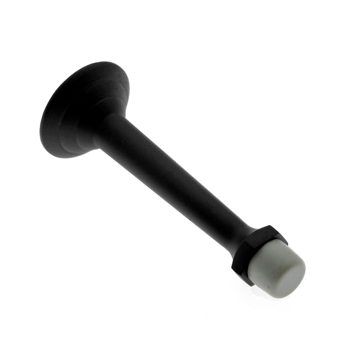 IDH Brass 13013-019: 3-3/4" Door Stop w/Fancy Base - Matte Black