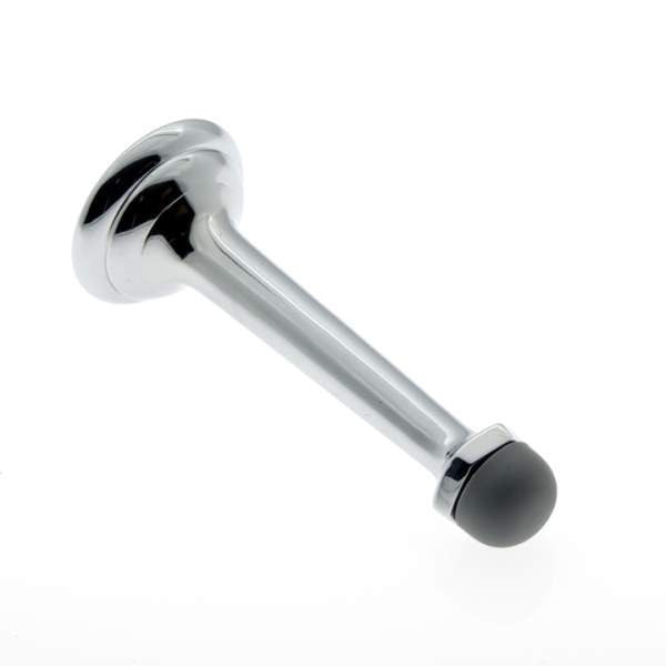 IDH Brass 13013-026: 3-3/4" Door Stop w/Fancy Base - Polished Chrome