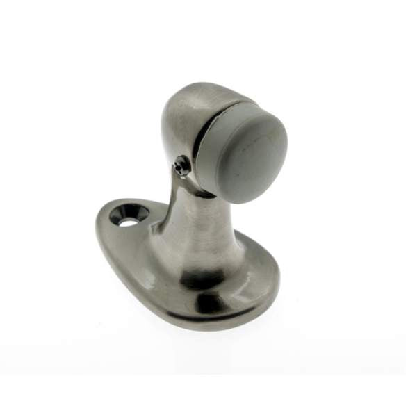 IDH Brass 13014-15A: 2-7/8" Large Gooseneck Door Stop - Antique Nickel