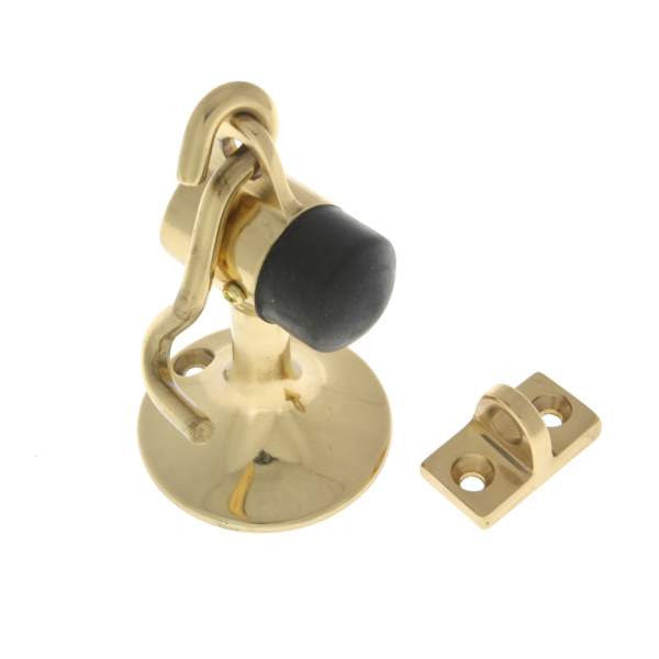 IDH Brass 13020-003: 4" Canon Door Stop w/Hook Connector - Polished Brass