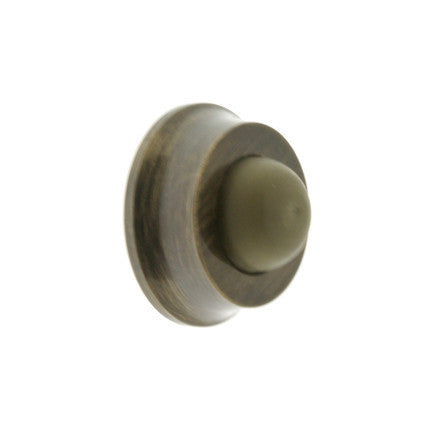 IDH Brass 13045-005: 1" Solid Brass Flush Door Bumper - Antique Brass
