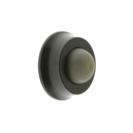IDH Brass 13045-019: 1" Solid Brass Flush Door Bumper - Matte Black