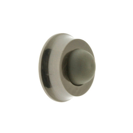 IDH Brass 13045-15A: 1" Solid Brass Flush Door Bumper - Antique Nickel