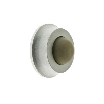 IDH Brass 13045-26D: 1" Solid Brass Flush Door Bumper - Satin Chrome