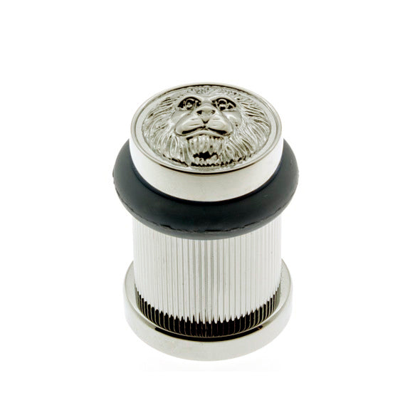 IDH Brass 13090-014: 2" Lion Head Bullet Door Stop - Bright Nickel
