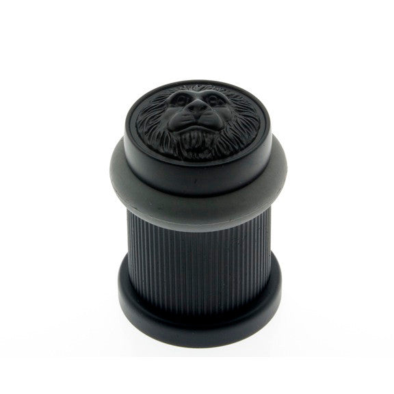 IDH Brass 13090-019: 2" Lion Head Bullet Door Stop - Matte Black