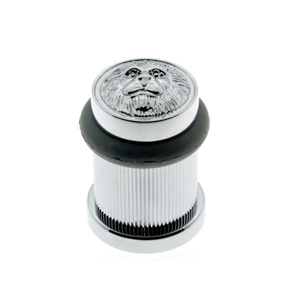 IDH Brass 13090-026: 2" Lion Head Bullet Door Stop - Polished Chrome