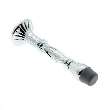 IDH Brass 13097-026: 4" Ribbon & Reed Arrow Base Door Stopper - Polished Chrome