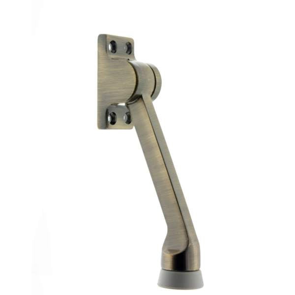 IDH Brass 13102-005: 5-1/2" Square Kickdown Door Stop - Antique Brass