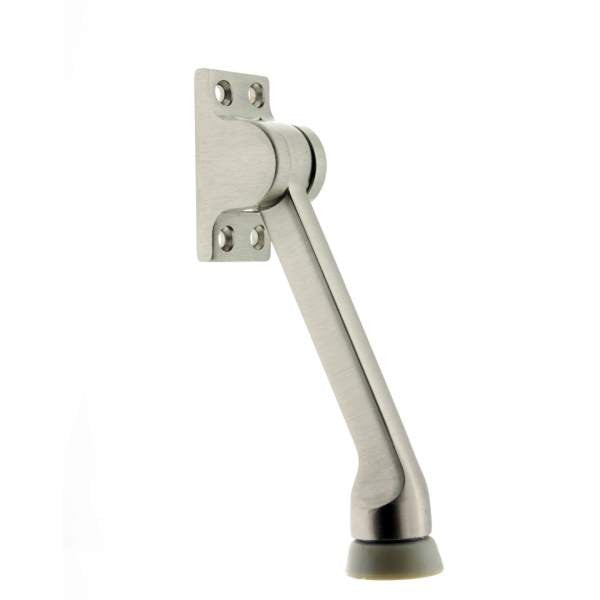 IDH Brass 13102-015: 5-1/2" Square Kickdown Door Stop - Satin Nickel