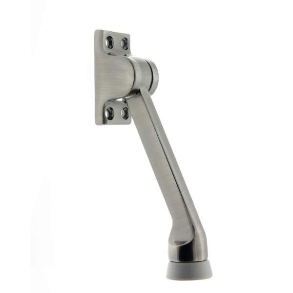 IDH Brass 13102-15A: 5-1/2" Square Kickdown Door Stop - Antique Nickel