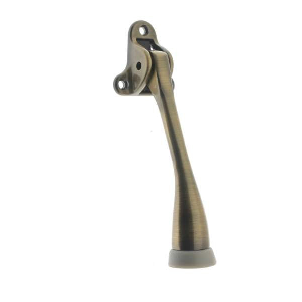 IDH Brass 13107-005: 5" Triangle Kickdown Door Stop - Antique Brass