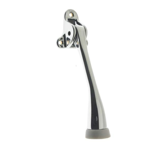 IDH Brass 13107-026: 5" Triangle Kickdown Door Stop - Polished Chrome