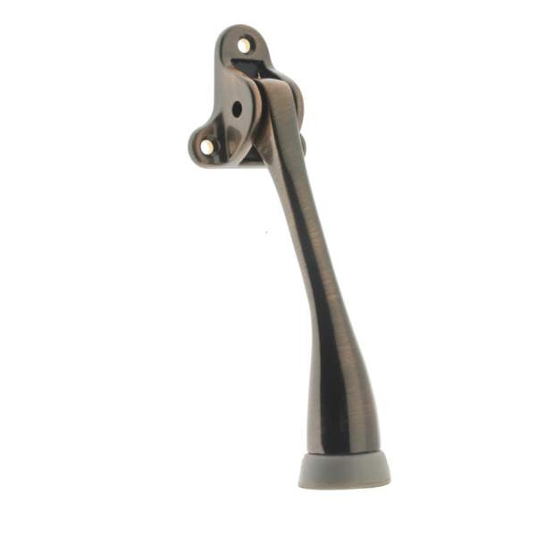 IDH Brass 13107-08A: 5" Triangle Kickdown Door Stop - Antique Copper