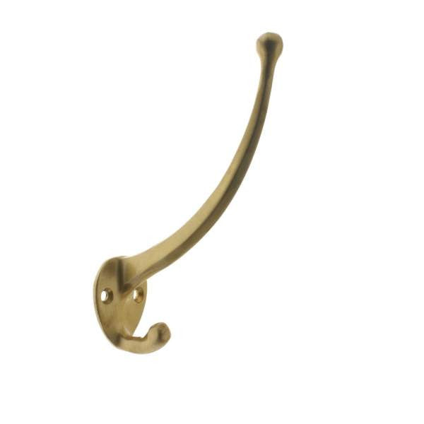 IDH Brass 17011-004: 7" Garment Hook - Satin Brass