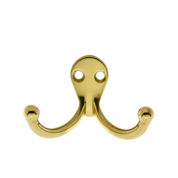 IDH Brass 17016-003: 2-3/4" Double Wall Hook - Polished Brass