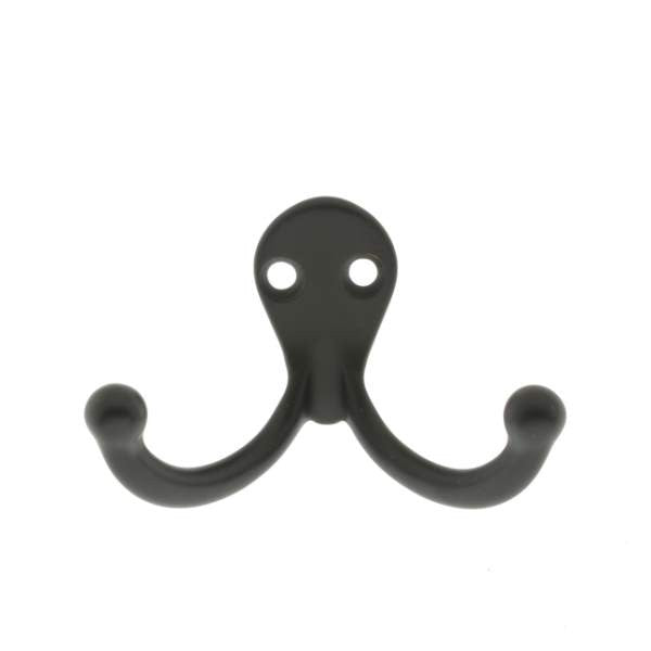 IDH Brass 17016-019: 2-3/4" Double Wall Hook - Matte Black