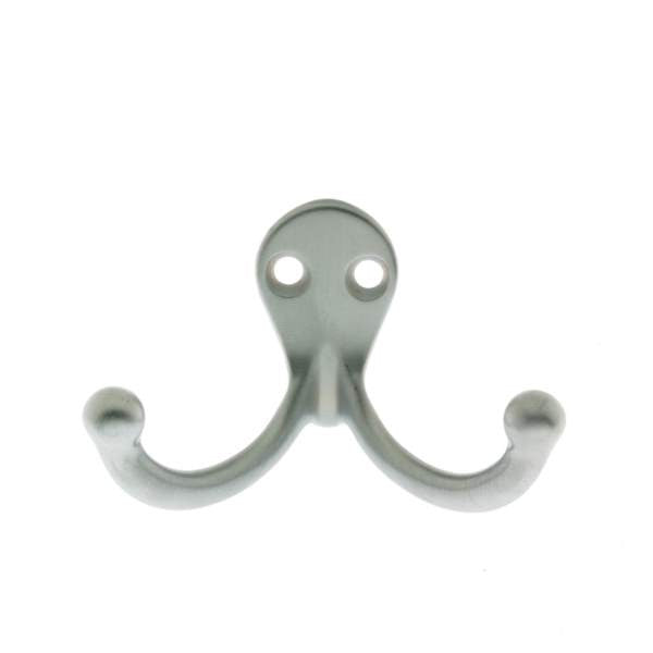 IDH Brass 17016-26D: 2-3/4" Double Wall Hook - Satin Chrome