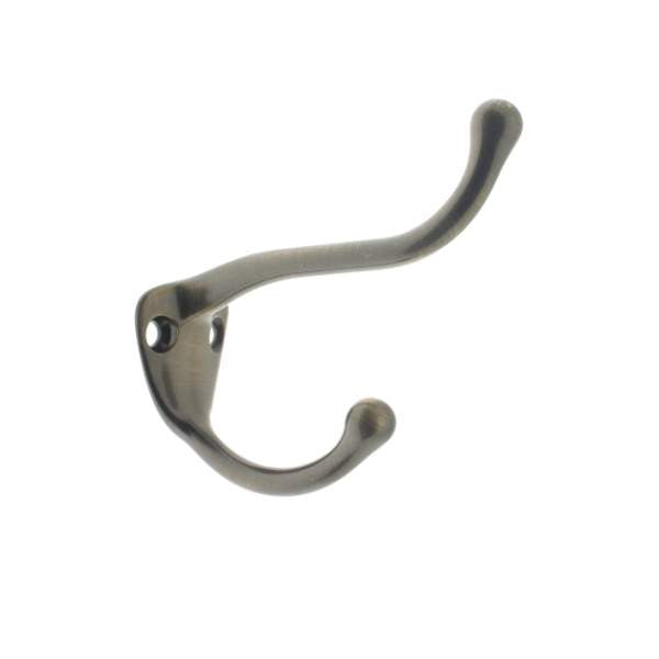 IDH Brass 17020-005: 2-3/4" Coat & Hat Hook - Antique Brass
