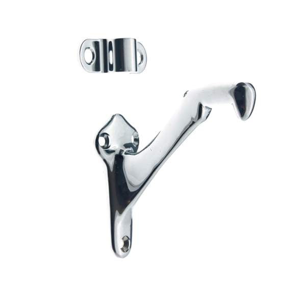 IDH Brass 18014-026: 2-3/4" Hand Rail Bracket w/Tapered Base - Polished Chrome