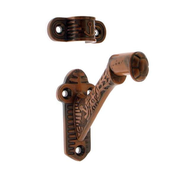 IDH Brass 18016-08A: 3" Windsor Hand Rail Bracket - Antique Copper