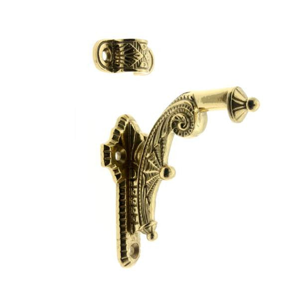 IDH Brass 18020-003: 4" Spider Web Design Hand Rail Bracket - Polished Brass