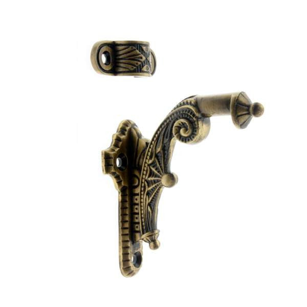 IDH Brass 18020-005: 4" Spider Web Design Hand Rail Bracket - Antique Brass