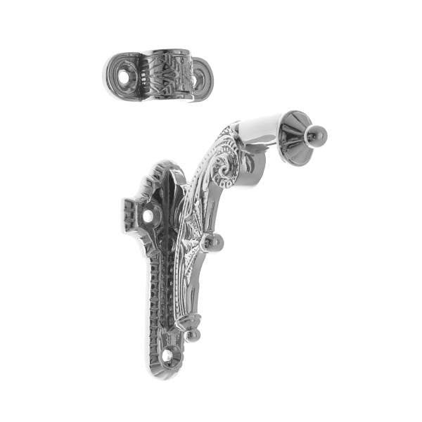 IDH Brass 18020-026: 4" Spider Web Design Hand Rail Bracket - Polished Chrome