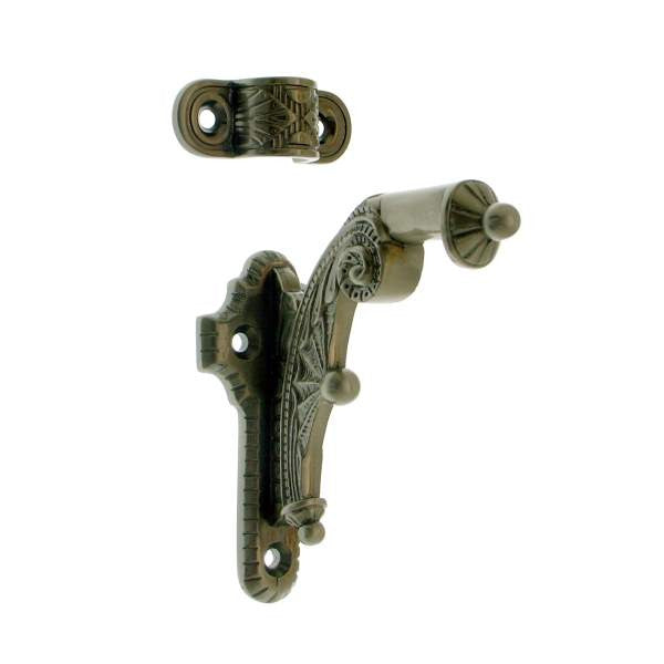 IDH Brass 18020-15A: 4" Spider Web Design Hand Rail Bracket - Antique Nickel