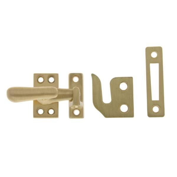 IDH Brass 21013-004: 1-9/16" Casement Fastener for Windows - Satin Brass