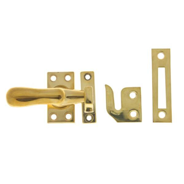IDH Brass 21014-3NL: 2" Casement Fastener - Unlacquered Polished Brass